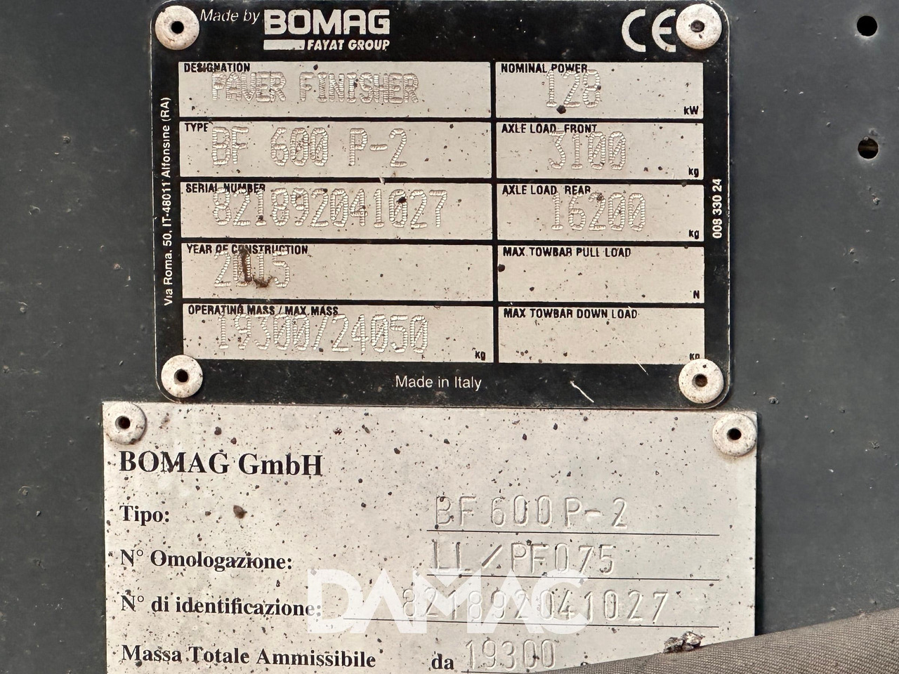 Асфальтоукладчик BOMAG BF600 P-2: фото 18 Асфальтоукладчик BOMAG BF600 P-2: фото 18