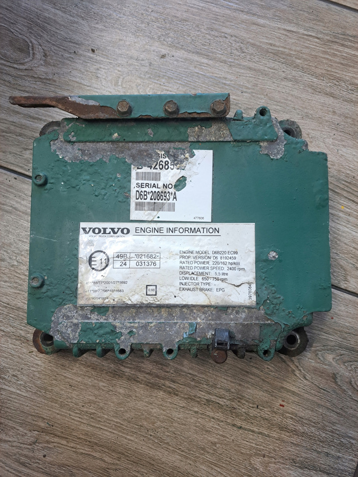 VOLVO KASETA KOMPUTER SILNIKA VOLVO FL 6 00-06 D6B 220 - Блок управления для Грузовиков: фото 1 VOLVO KASETA KOMPUTER SILNIKA VOLVO FL 6 00-06 D6B 220 - Блок управления для Грузовиков: фото 1