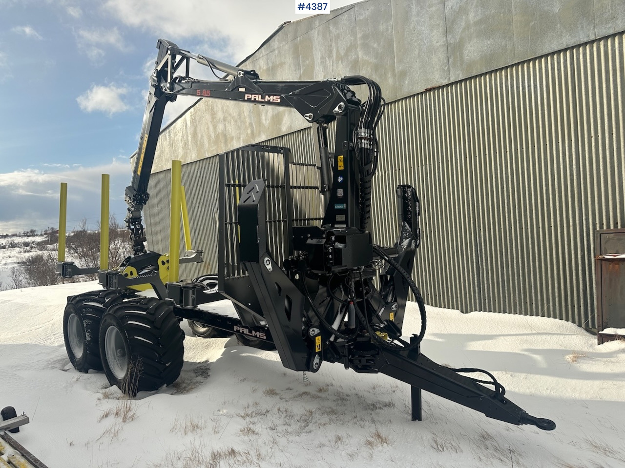 2023 Palms u12 timber trailer w/ Palms 5,85 krane. Never used. - Прицеп лесовоз: фото 1 2023 Palms u12 timber trailer w/ Palms 5,85 krane. Never used. - Прицеп лесовоз: фото 1