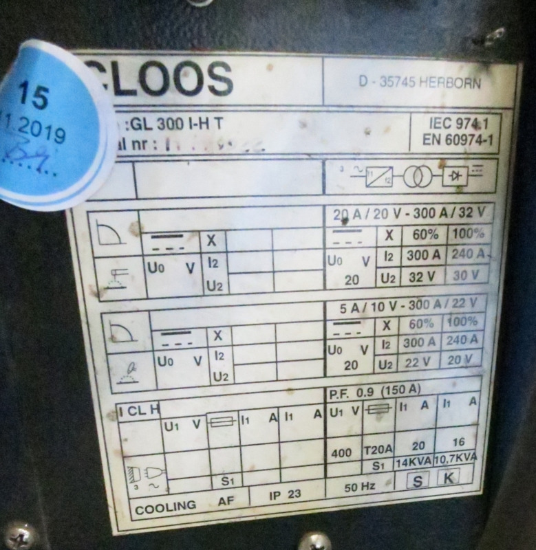 GLOOS GL 300 - Сварочное оборудование: фото 3 GLOOS GL 300 - Сварочное оборудование: фото 3