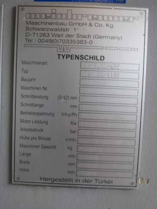 Weinbrenner TSV204100 - Металлообрабатывающий станок: фото 3 Weinbrenner TSV204100 - Металлообрабатывающий станок: фото 3