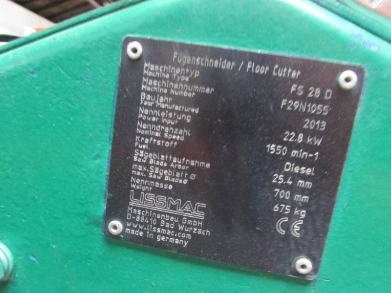 Lissmac FS 28 D Fugenschneider 6.000 EUR - Оборудование для бетонных работ: фото 5 Lissmac FS 28 D Fugenschneider 6.000 EUR - Оборудование для бетонных работ: фото 5