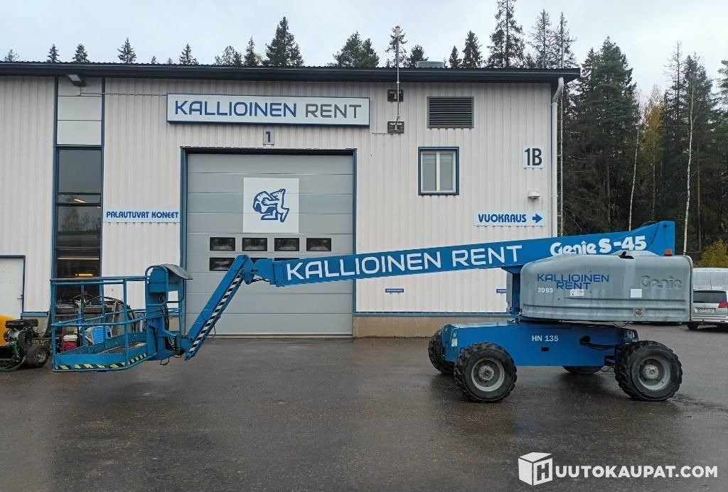 Genie S-45 RT, boom lift, rough-terrain, 2003, Hyvinkää - Телескопический подъемник: фото 1 Genie S-45 RT, boom lift, rough-terrain, 2003, Hyvinkää - Телескопический подъемник: фото 1