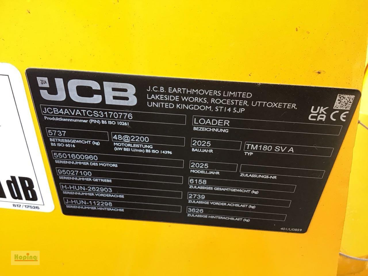 JCB TM180 AGRI - Телескопический фронтальный погрузчик: фото 5 JCB TM180 AGRI - Телескопический фронтальный погрузчик: фото 5