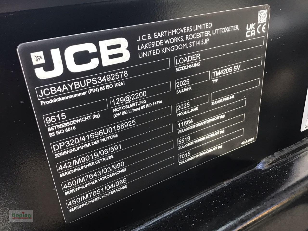 JCB TM420S AGRI - Stufe V - Телескопический фронтальный погрузчик: фото 4 JCB TM420S AGRI - Stufe V - Телескопический фронтальный погрузчик: фото 4
