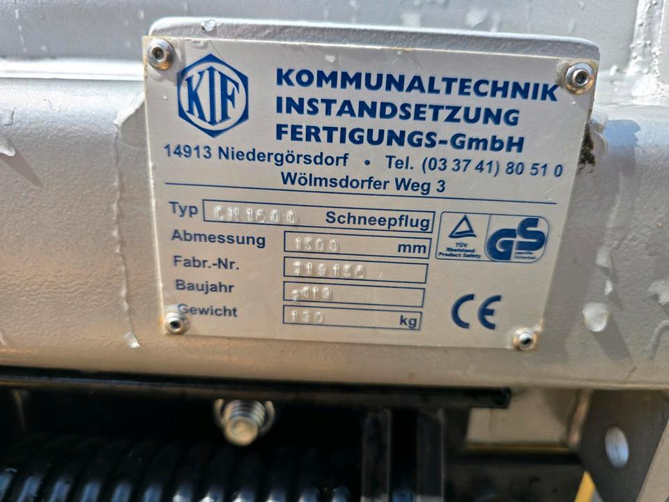 NEUWARE KIF Schneepflug CM 1600 Schneeschieber Schneeschild Winterdienst Räumschild passend für Multicar Kramer Iseki Kubota Kleintraktor - Отвал для снега: фото 5 NEUWARE KIF Schneepflug CM 1600 Schneeschieber Schneeschild Winterdienst Räumschild passend für Multicar Kramer Iseki Kubota Kleintraktor - Отвал для снега: фото 5