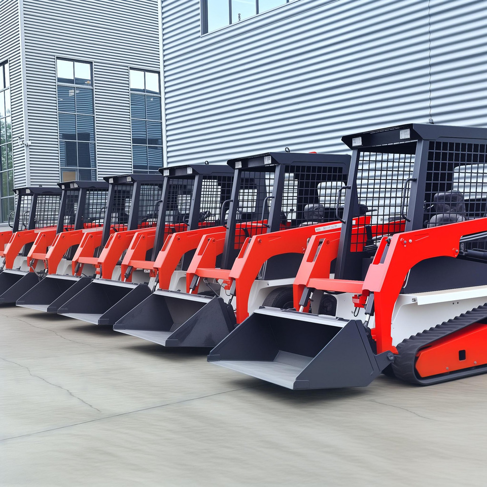 Новый Мини-погрузчик с бортовым поворотом LEZUM Free Shipping Mini Skid Steer Loader Compact Track Electric/Diesel Chinese Mini Skid Steer Loader For Sale With Mini Skid Steer Attachments 4 In 1 Bucket: фото 9