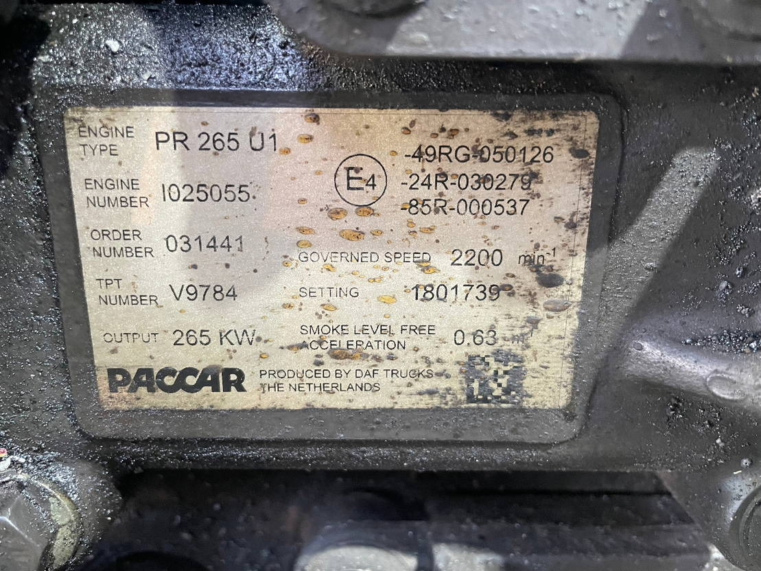 DAF Paccar Motor DAF Solaris PR 265 U1 Urbino 15 Van Hool Temsa 265U1 - Двигатель для Автобусов: фото 2 DAF Paccar Motor DAF Solaris PR 265 U1 Urbino 15 Van Hool Temsa 265U1 - Двигатель для Автобусов: фото 2