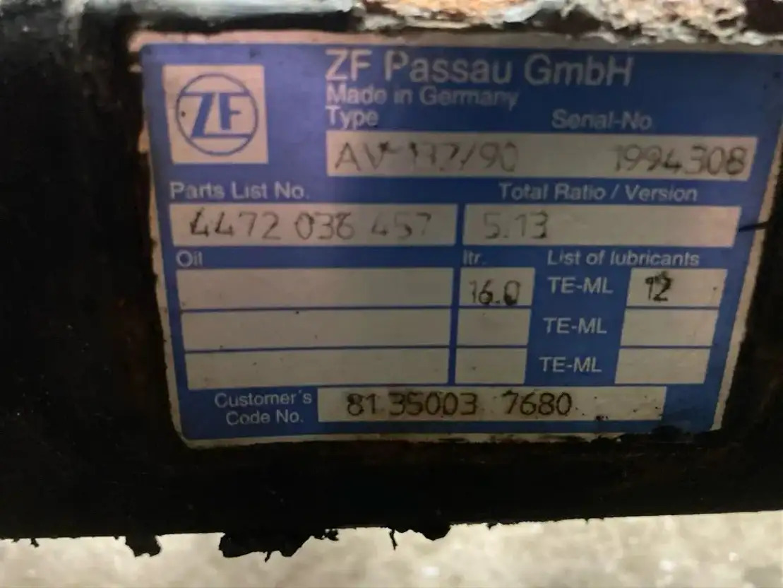 ZF Hinterachse Axis ZF AV132/90 5,13 4472036457 MAN Lions City A21 - Задняя ось для Автобусов: фото 2 ZF Hinterachse Axis ZF AV132/90 5,13 4472036457 MAN Lions City A21 - Задняя ось для Автобусов: фото 2