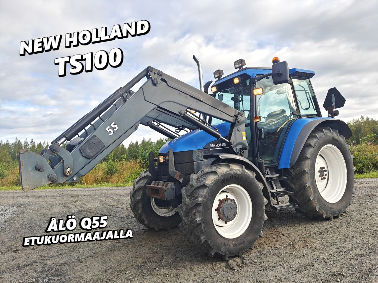 New Holland TS100, ES vaihteisto, ilmastointi, etukuormaaja Ålö Q55, katso video! - Трактор: фото 1 New Holland TS100, ES vaihteisto, ilmastointi, etukuormaaja Ålö Q55, katso video! - Трактор: фото 1