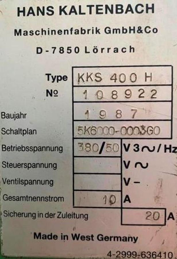 Metallkreissäge KALTENBACH - Металлообрабатывающий станок: фото 4 Metallkreissäge KALTENBACH - Металлообрабатывающий станок: фото 4