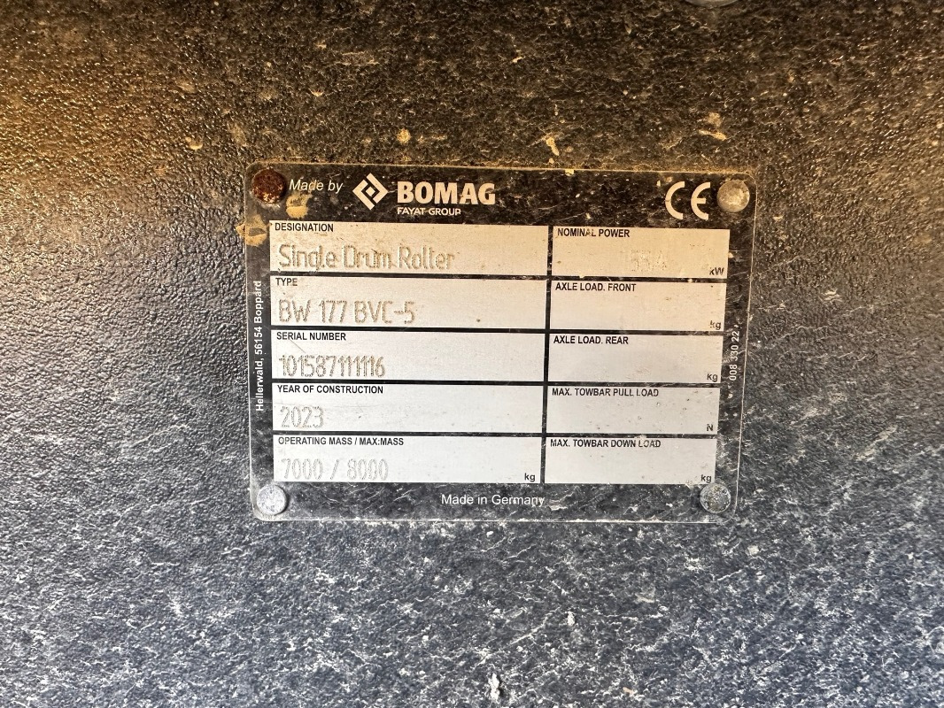 BOMAG DE BW 177 BVC-5 Stage V/Tier 4f - Компактор: фото 2 BOMAG DE BW 177 BVC-5 Stage V/Tier 4f - Компактор: фото 2