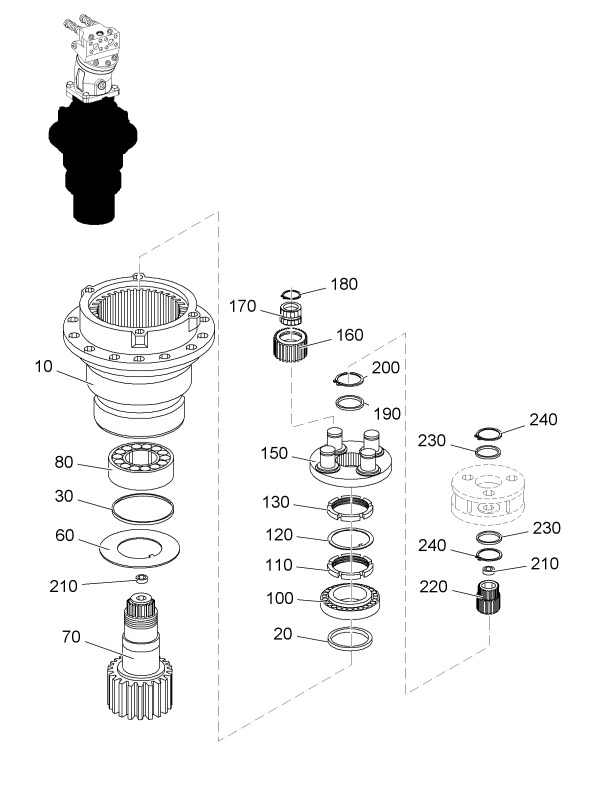 Sennebogen ZF DR250 053017 and ZF DR350 250184 slewing gear - Поворотный редуктор для Перегружателей: фото 2 Sennebogen ZF DR250 053017 and ZF DR350 250184 slewing gear - Поворотный редуктор для Перегружателей: фото 2