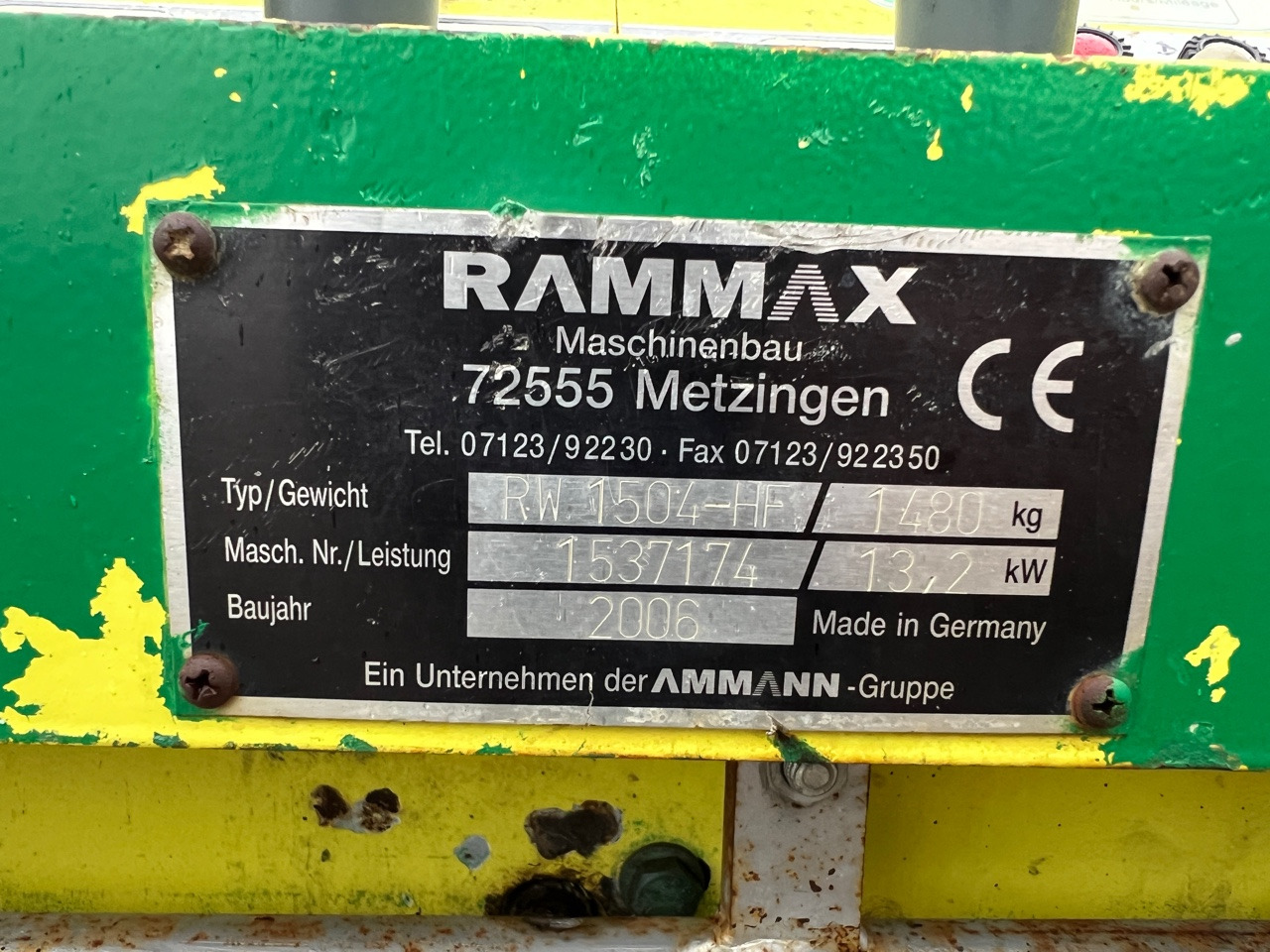 AMMANN RAMMAX RW 1504-HF - Каток тротуарный: фото 5 AMMANN RAMMAX RW 1504-HF - Каток тротуарный: фото 5