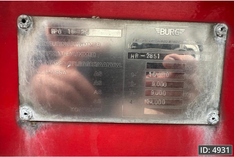Burg BPO 16-28 / Fuel tanker / 47400L / 5 Comp / ADR, ADR - Полуприцеп-цистерна: фото 5 Burg BPO 16-28 / Fuel tanker / 47400L / 5 Comp / ADR, ADR - Полуприцеп-цистерна: фото 5