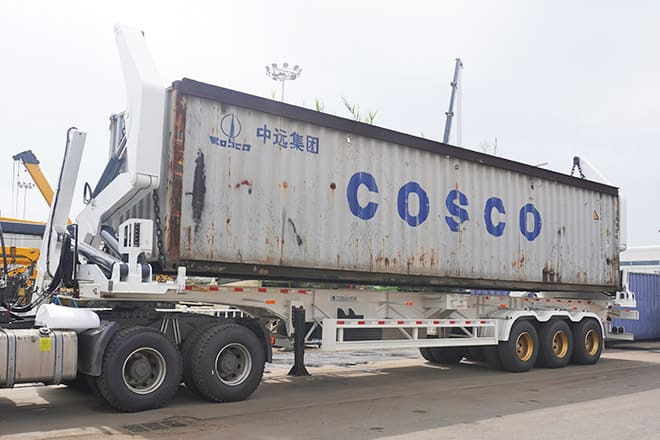 China Container Side Loader Price for Sale in Ghana - Полуприцеп-контейнеровоз/ Сменный кузов: фото 5 China Container Side Loader Price for Sale in Ghana - Полуприцеп-контейнеровоз/ Сменный кузов: фото 5