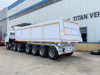 TITAN 4 Axle Container Hydraulic Dump Trailer for Sale in Zambia - Самосвальный полуприцеп: фото 1 TITAN 4 Axle Container Hydraulic Dump Trailer for Sale in Zambia - Самосвальный полуприцеп: фото 1