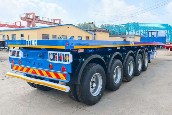 TITAN 5 Axle New Flatbed Trailers for Sale in Mauritius - Полуприцеп бортовой/ Платформа: фото 1 TITAN 5 Axle New Flatbed Trailers for Sale in Mauritius - Полуприцеп бортовой/ Платформа: фото 1