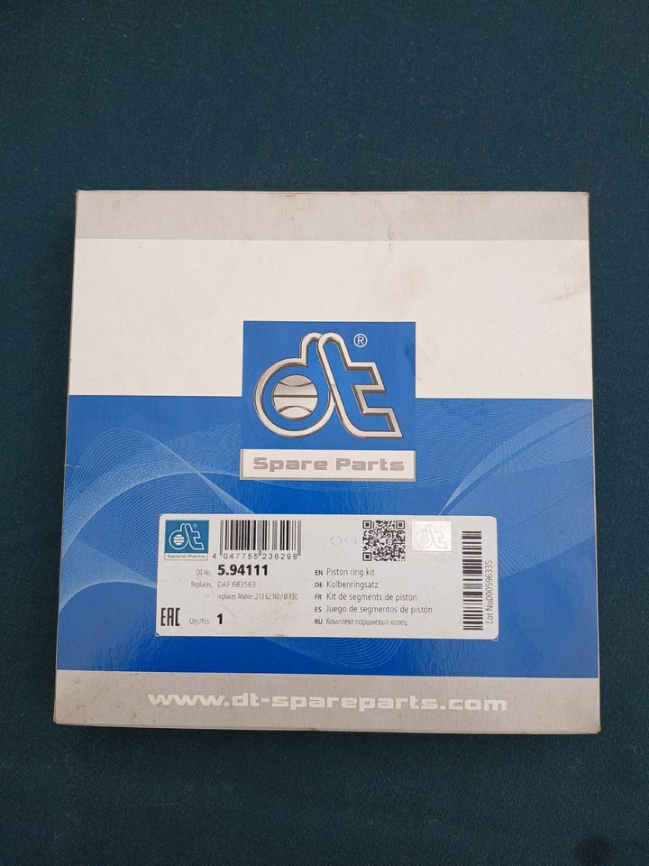 DT Piston rings 594111 for Daf - Поршень/ Кольцо/ Втулка: фото 1 DT Piston rings 594111 for Daf - Поршень/ Кольцо/ Втулка: фото 1