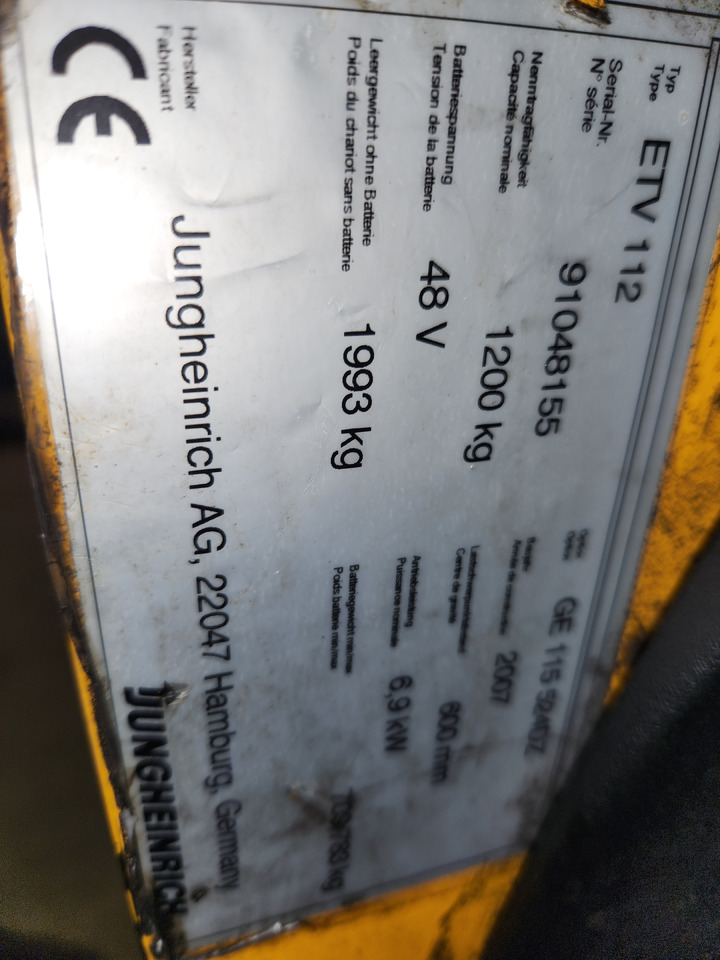 JUNGHEINRICH ETV112 - Боковой погрузчик: фото 1 JUNGHEINRICH ETV112 - Боковой погрузчик: фото 1