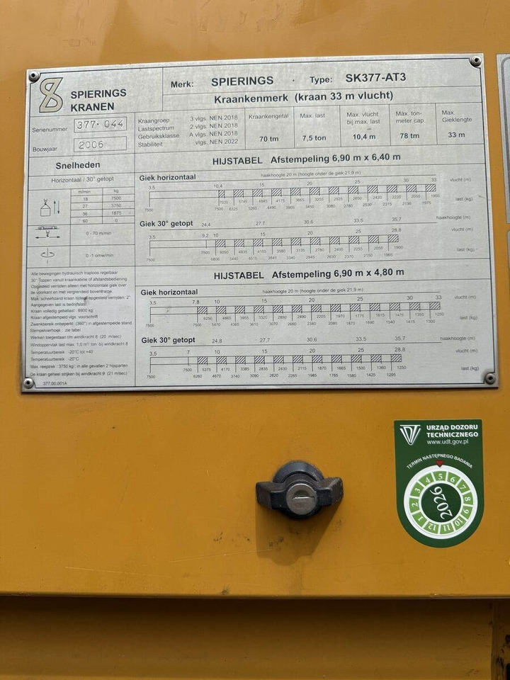 Spierings AT3 SK377 / 2006 / Klimatyzacja / LED (2x diesel)  - Вседорожный кран: фото 3 Spierings AT3 SK377 / 2006 / Klimatyzacja / LED (2x diesel)  - Вседорожный кран: фото 3