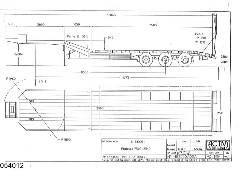 ACTM Lowbed 38.000 KG, Steel suspension - Низкорамный полуприцеп: фото 2 ACTM Lowbed 38.000 KG, Steel suspension - Низкорамный полуприцеп: фото 2