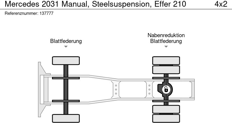 Тягач Mercedes-Benz 2031 Manual, Steelsuspension, Effer 210: фото 11