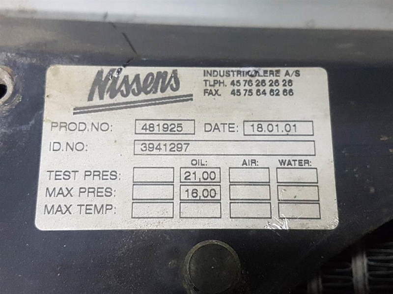 Atlas AR65 - Nissens 3941297-Oil cooler/Ölkühler/Oliekoe - Гидравлика для Строительной техники: фото 4 Atlas AR65 - Nissens 3941297-Oil cooler/Ölkühler/Oliekoe - Гидравлика для Строительной техники: фото 4