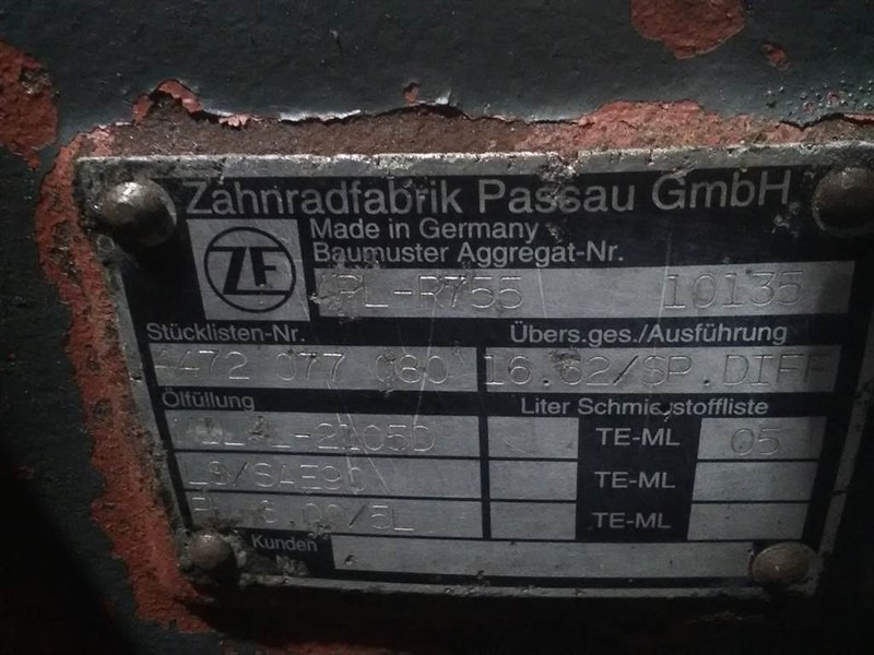 Ось и запчасти для Строительной техники ZF APL-R755 - Ahlmann AZ 14 - Axle: фото 7