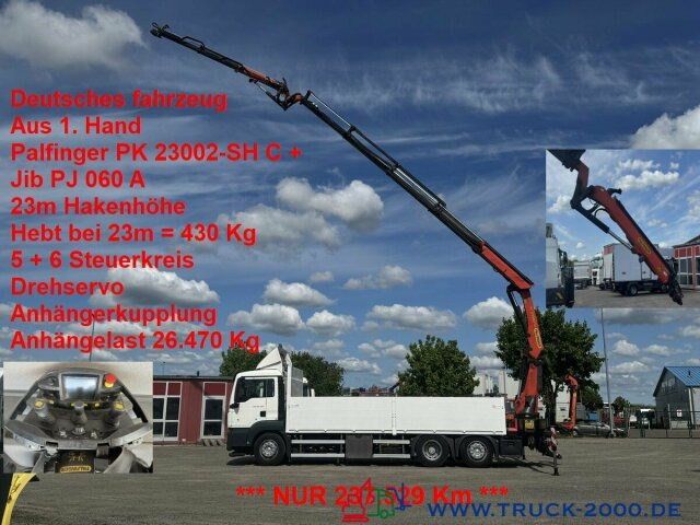 MAN TGS 26.400 PK 23002 mit Jib 23m Hakenhöhe 237TKM - Грузовик бортовой/ Платформа, Автоманипулятор: фото 1 MAN TGS 26.400 PK 23002 mit Jib 23m Hakenhöhe 237TKM - Грузовик бортовой/ Платформа, Автоманипулятор: фото 1