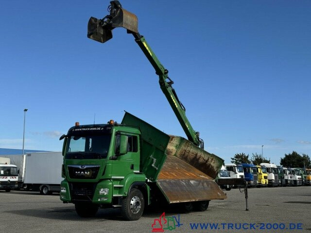 Самосвал, Автоманипулятор MAN TGS 26.500 6x4 Meiller + Kran + Bordmatik 137TKM: фото 10