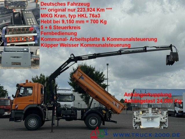Mercedes-Benz Axor 2133 4x4 Kipper Kran Winterdienstausstat. - Самосвал, Автоманипулятор: фото 1 Mercedes-Benz Axor 2133 4x4 Kipper Kran Winterdienstausstat. - Самосвал, Автоманипулятор: фото 1