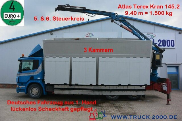 Scania P380 Glas Wertstoff Sammler Recycling 37m³1.Hand - Самосвал, Автоманипулятор: фото 1 Scania P380 Glas Wertstoff Sammler Recycling 37m³1.Hand - Самосвал, Автоманипулятор: фото 1