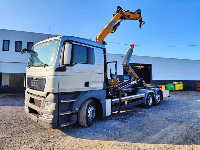MAN TGX 26.400 6x2 Euro5 Container LEEBUR + Crane Effer 145 - Крюковой мультилифт, Автоманипулятор: фото 1 MAN TGX 26.400 6x2 Euro5 Container LEEBUR + Crane Effer 145 - Крюковой мультилифт, Автоманипулятор: фото 1