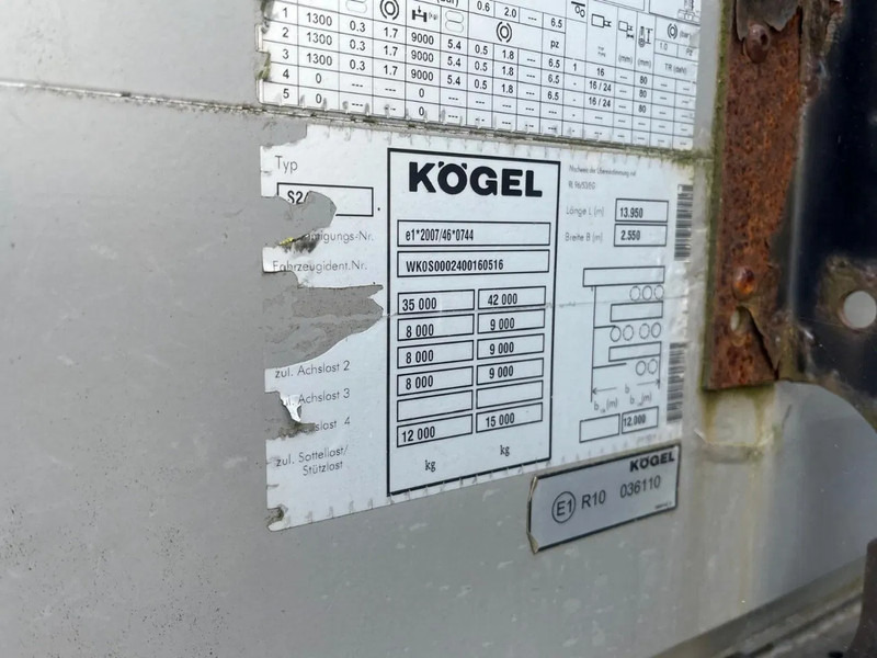 Kögel Schuifzeilen BPW assen - Тентованный полуприцеп: фото 4 Kögel Schuifzeilen BPW assen - Тентованный полуприцеп: фото 4