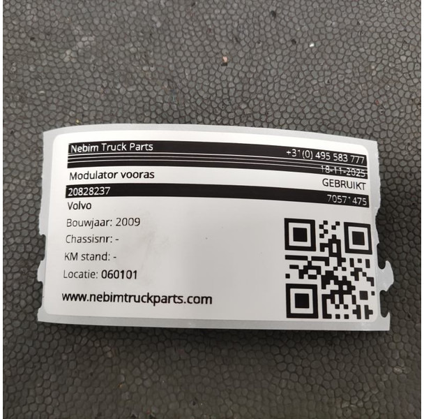 Volvo Volvo - 20828237 - Modulator vooras - Запчасти для Грузовиков: фото 4 Volvo Volvo - 20828237 - Modulator vooras - Запчасти для Грузовиков: фото 4