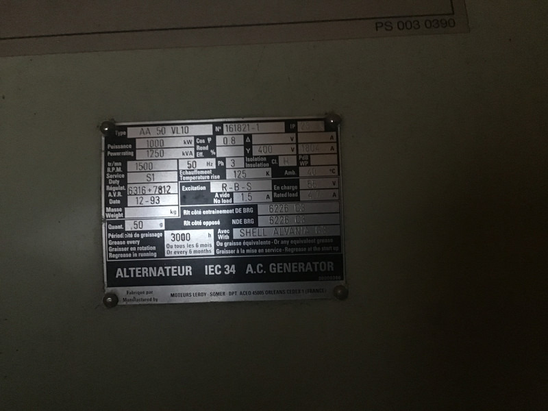 Электрогенератор Kawasaki M1A-01 TURBINE 1250 KVA USED: фото 10 Электрогенератор Kawasaki M1A-01 TURBINE 1250 KVA USED: фото 10