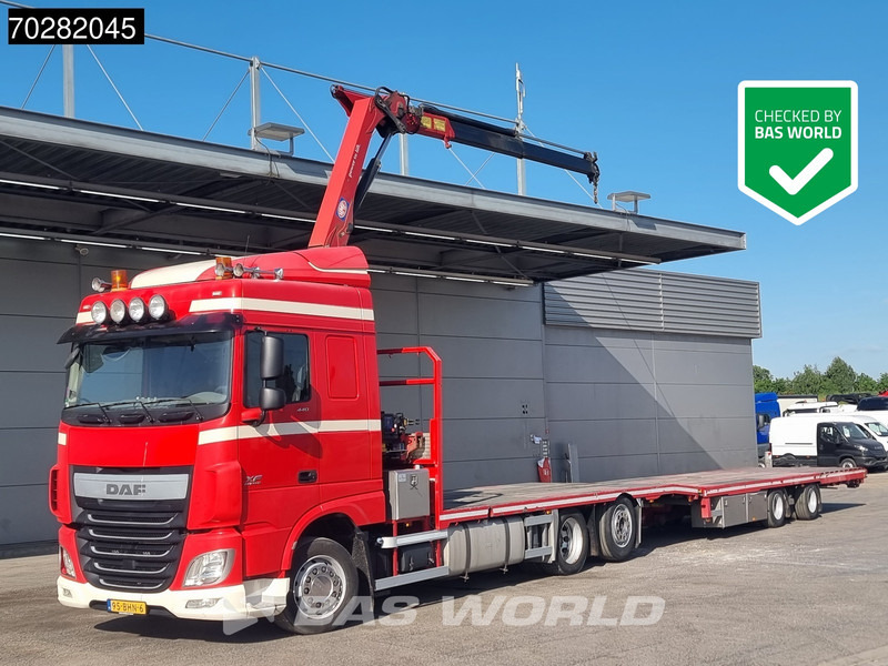 DAF XF 440 6X2 NL-Truck Transporter HMF 900-K2 Kran Winch Lift-Lenkachse Euro 6 - Грузовик бортовой/ Платформа, Автоманипулятор: фото 1 DAF XF 440 6X2 NL-Truck Transporter HMF 900-K2 Kran Winch Lift-Lenkachse Euro 6 - Грузовик бортовой/ Платформа, Автоманипулятор: фото 1