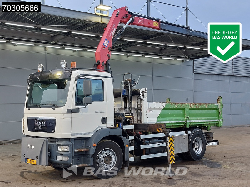 MAN TGM 18.290 4X2 HMF1035-K2 Crane Kran 6m3 3-side tipper Automatic Euro 5 - Самосвал, Автоманипулятор: фото 1 MAN TGM 18.290 4X2 HMF1035-K2 Crane Kran 6m3 3-side tipper Automatic Euro 5 - Самосвал, Автоманипулятор: фото 1