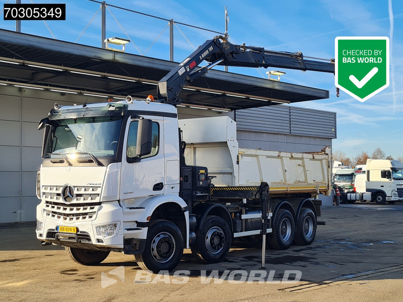 Mercedes-Benz Arocs 3240 8X4 HIAB X-HIDUO 188 E-2 Kran Crane 3-side tipper Big-Axle Euro 6 - Самосвал, Автоманипулятор: фото 1 Mercedes-Benz Arocs 3240 8X4 HIAB X-HIDUO 188 E-2 Kran Crane 3-side tipper Big-Axle Euro 6 - Самосвал, Автоманипулятор: фото 1