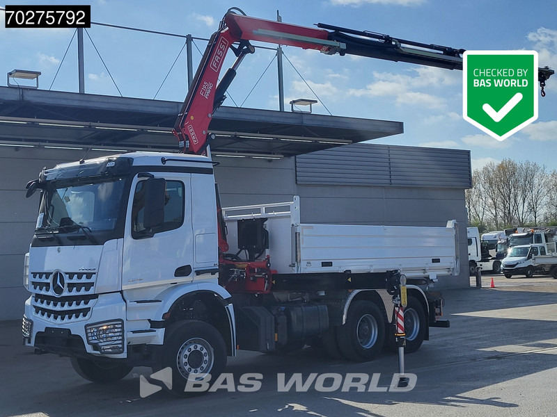 Mercedes-Benz Arocs 3348 6X4 Fasi F195A.2.24 Kran 3 sided tipper 9m3 Big-Axle Navi Euro 6 - Самосвал, Автоманипулятор: фото 1 Mercedes-Benz Arocs 3348 6X4 Fasi F195A.2.24 Kran 3 sided tipper 9m3 Big-Axle Navi Euro 6 - Самосвал, Автоманипулятор: фото 1
