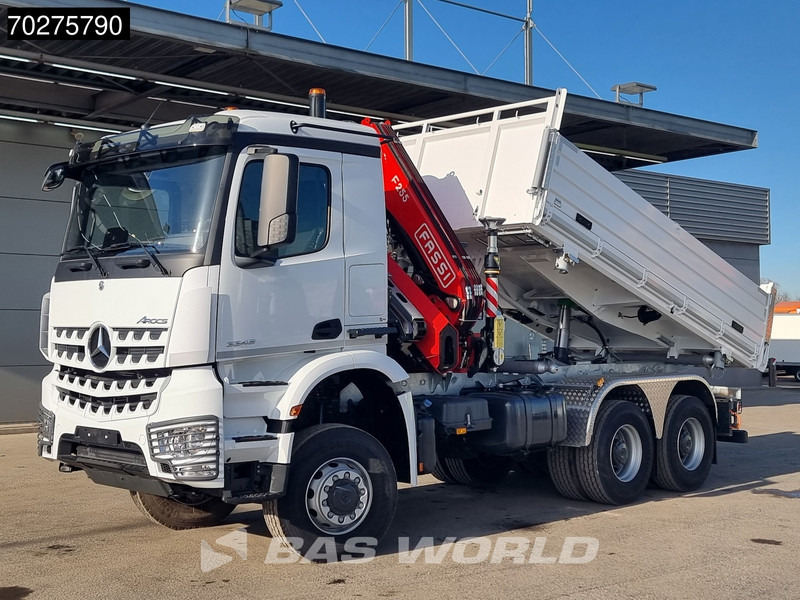 Новый Самосвал, Автоманипулятор Mercedes-Benz Arocs 3348 6X6 Full Steel Retarder Fassi 25T/M Crane Kran Euro 6: фото 11