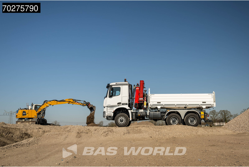Новый Самосвал, Автоманипулятор Mercedes-Benz Arocs 3348 6X6 Full Steel Retarder Fassi 25T/M Crane Kran Euro 6: фото 12