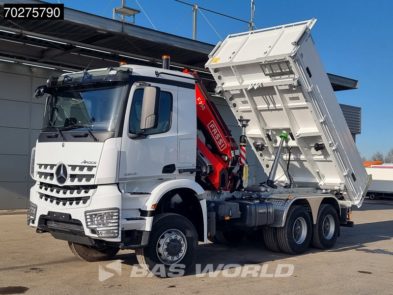 Новый Самосвал, Автоманипулятор Mercedes-Benz Arocs 3348 6X6 Full Steel Retarder Fassi 25T/M Crane Kran Euro 6: фото 15
