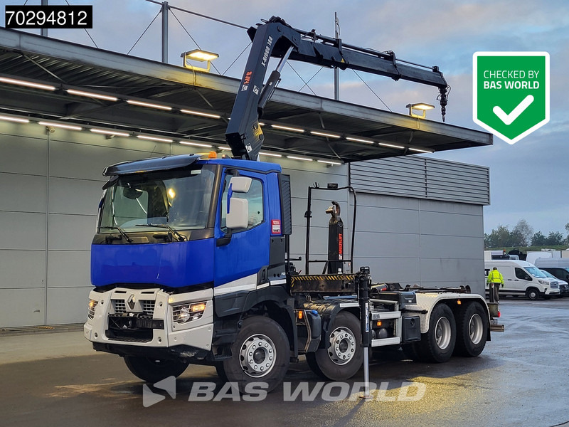 Renault C 430 8X4 HIAB X-Hiduo 188 B-2 Crane + Hook Full Steel Big-Axle Euro 6 - Крюковой мультилифт, Автоманипулятор: фото 1 Renault C 430 8X4 HIAB X-Hiduo 188 B-2 Crane + Hook Full Steel Big-Axle Euro 6 - Крюковой мультилифт, Автоманипулятор: фото 1