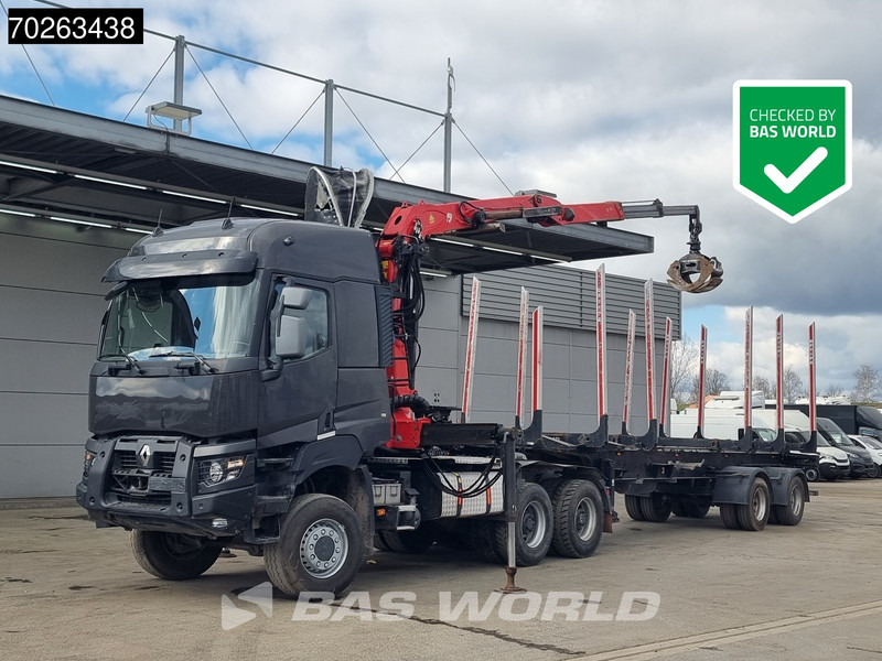 Renault K 520 6X6 Holz Kran Palfinger Q180Z96 6x6 Big-Axle Steelsuspension - Лесовоз, Автоманипулятор: фото 1 Renault K 520 6X6 Holz Kran Palfinger Q180Z96 6x6 Big-Axle Steelsuspension - Лесовоз, Автоманипулятор: фото 1