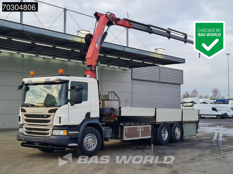 Scania P360 P 6X2 HMF 1820-K4 Kran Crane Lift+Steering Axle Air Suspension Euro 6 - Грузовик бортовой/ Платформа, Автоманипулятор: фото 1 Scania P360 P 6X2 HMF 1820-K4 Kran Crane Lift+Steering Axle Air Suspension Euro 6 - Грузовик бортовой/ Платформа, Автоманипулятор: фото 1