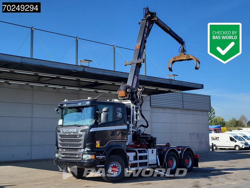 Scania R580 6X4 Holz Kran Diebolt D28 Full-Steell Extentable Trailer - Лесовоз, Автоманипулятор: фото 1 Scania R580 6X4 Holz Kran Diebolt D28 Full-Steell Extentable Trailer - Лесовоз, Автоманипулятор: фото 1