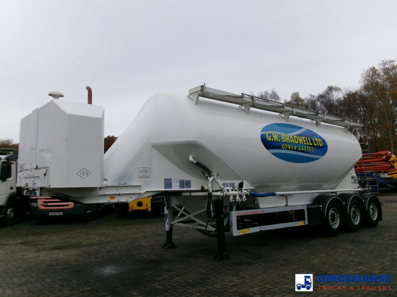 Feldbinder Powder tank alu 40 m3 / 1 comp + compressor - Полуприцеп-цистерна: фото 1 Feldbinder Powder tank alu 40 m3 / 1 comp + compressor - Полуприцеп-цистерна: фото 1