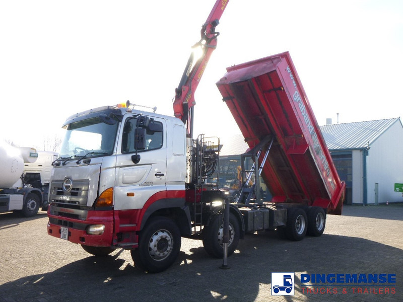 Hino FY1EUKA 8x4 tipper RHD + Palfinger E120L + grapple - Автоманипулятор: фото 1 Hino FY1EUKA 8x4 tipper RHD + Palfinger E120L + grapple - Автоманипулятор: фото 1